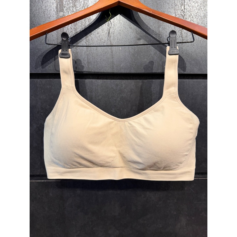 Truekind Everyday Essential Wireless Bra Seamless Tan Nude Hook Eye Closure XL
